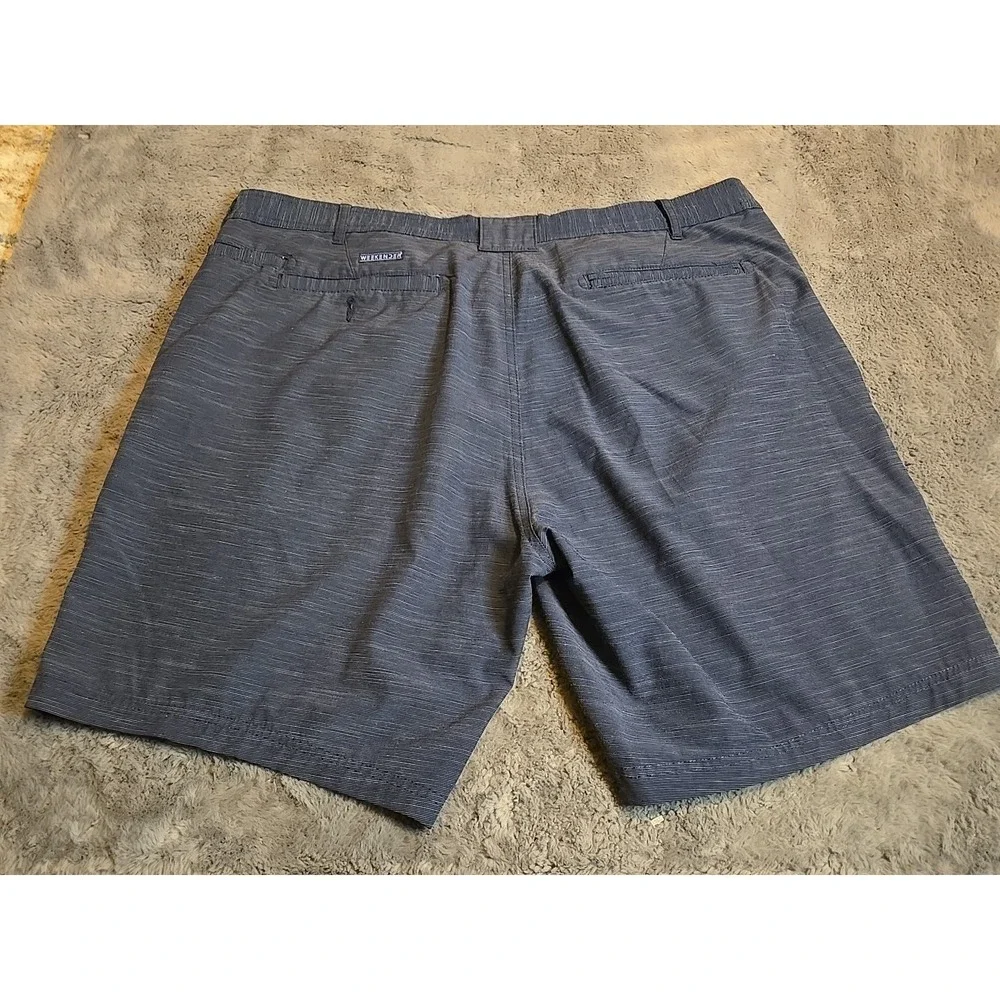 Weekender Casual Life Mens 42 Blue Golf Shorts Stretch Flat Front Performance